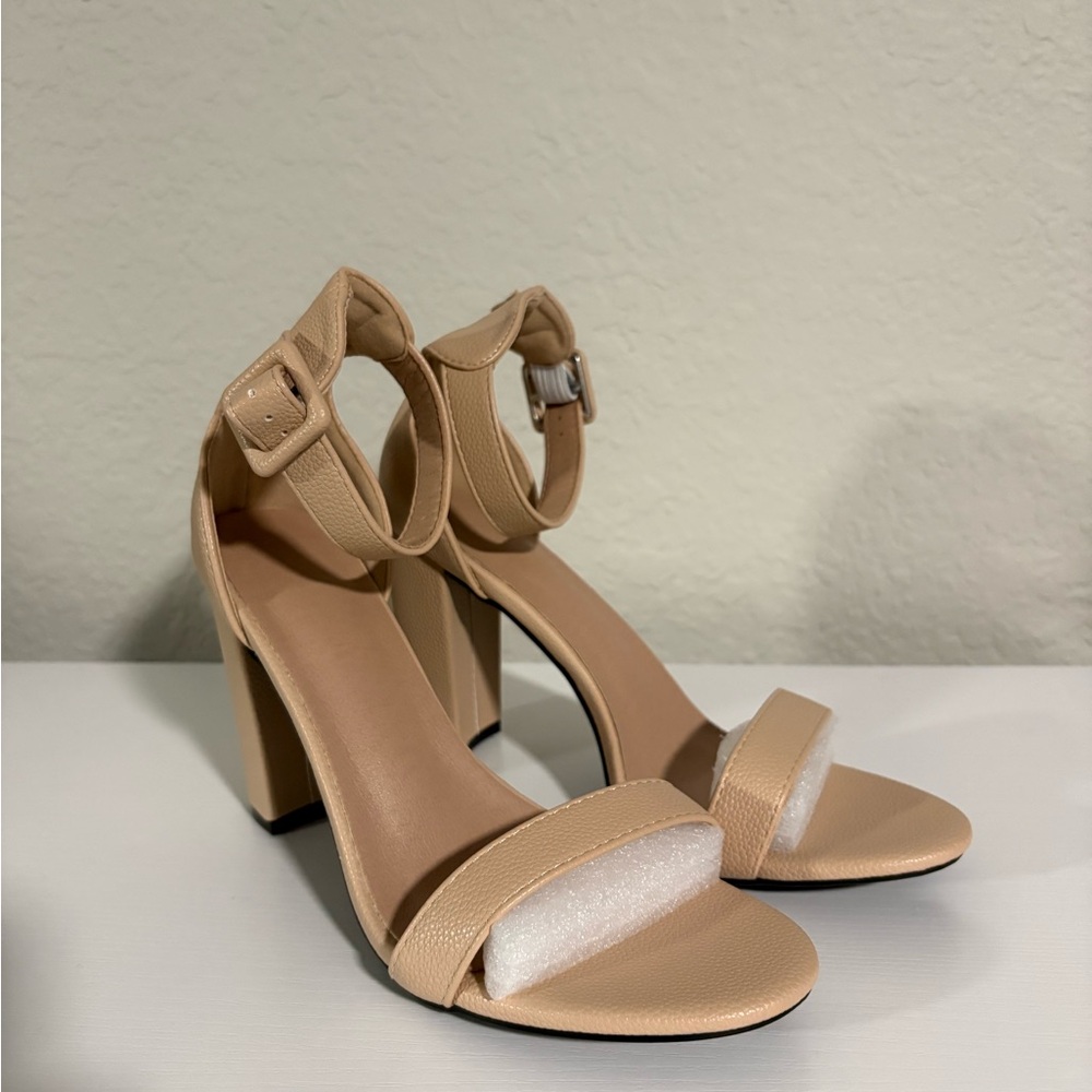 Women’s Nude Block Heel Sandals